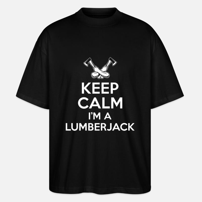 Keep Calm Lumberjack - T-shirt bio Blaster 2.0 coupe oversize Stanley/Stella Unisexe - noir