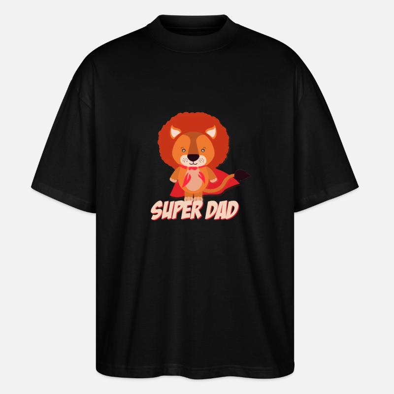 Super papa lion père - T-shirt bio Blaster 2.0 coupe oversize Stanley/Stella Unisexe - noir
