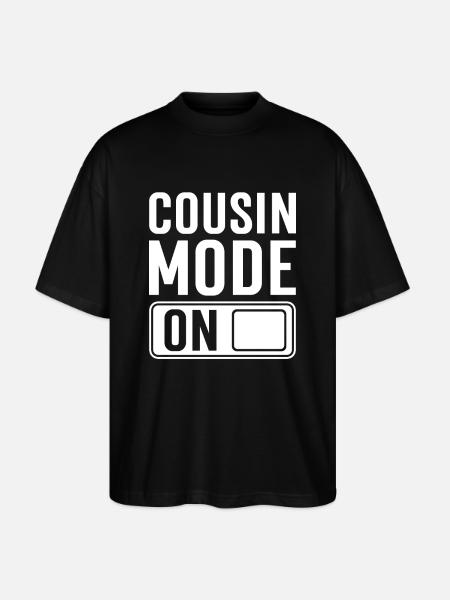 Expectant Cousin Saying - Stanley/Stella Oversized Unisex Organic T-shirt Blaster 2.0 - black