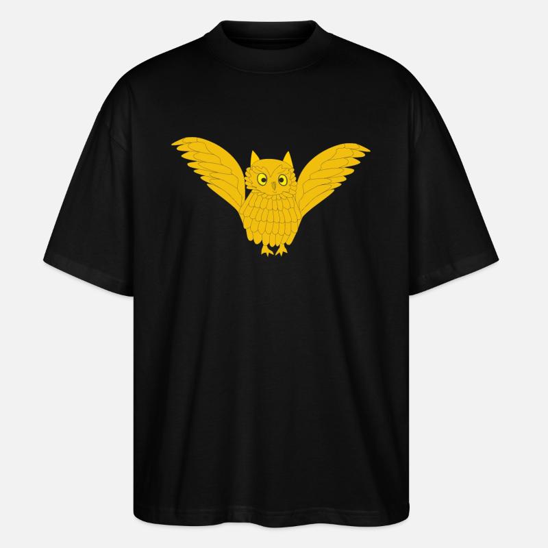 Goldene Eule - Stanley/Stella Oversized Unisex Bio T-Shirt Blaster 2.0 - Schwarz