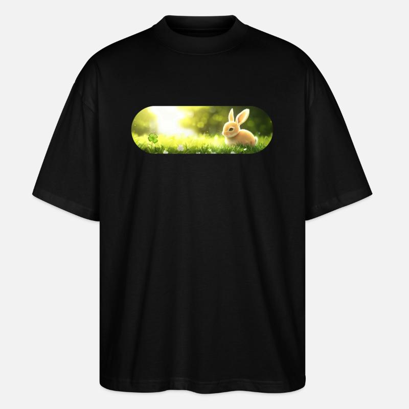 Glückshäschen - Stanley/Stella Oversized Unisex Bio T-Shirt Blaster 2.0 - Schwarz