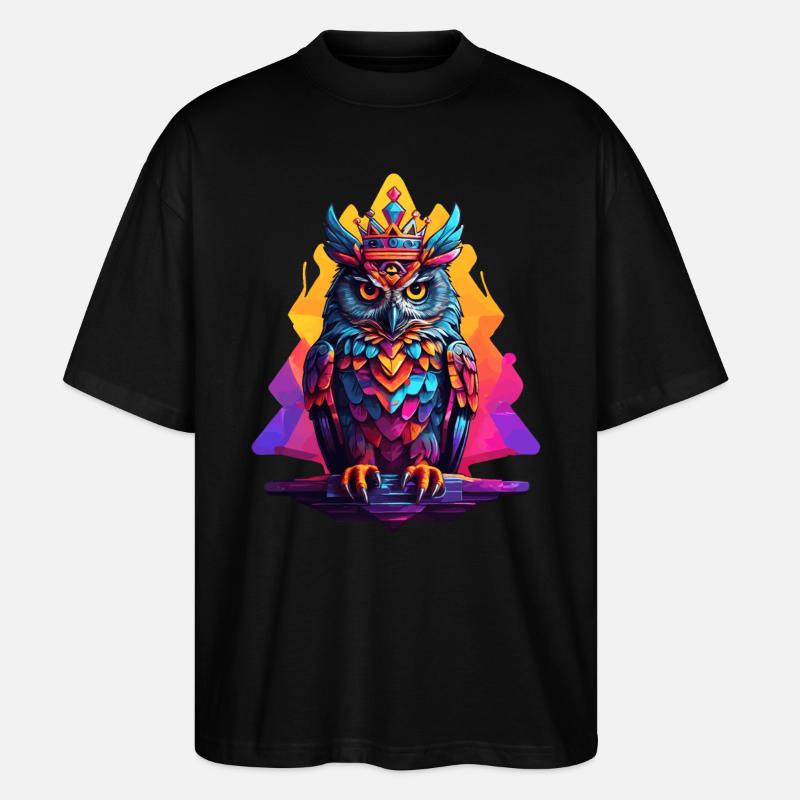 Hibou - T-shirt bio Blaster 2.0 coupe oversize Stanley/Stella Unisexe - noir