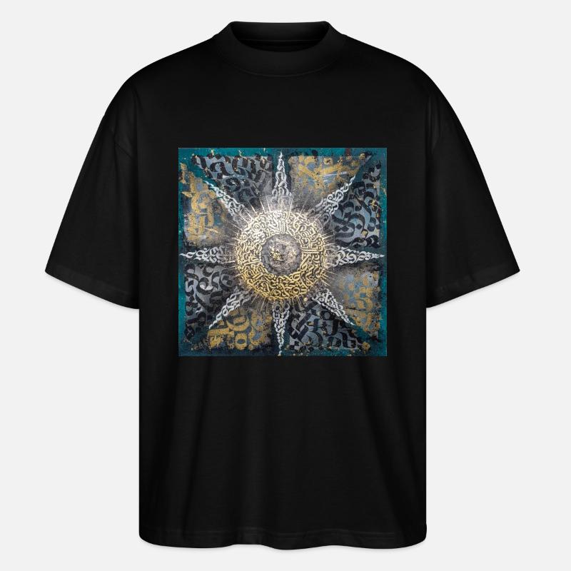 Calligraffiti - Sonne - Stanley/Stella Oversized Unisex Bio T-Shirt Blaster 2.0 - Schwarz