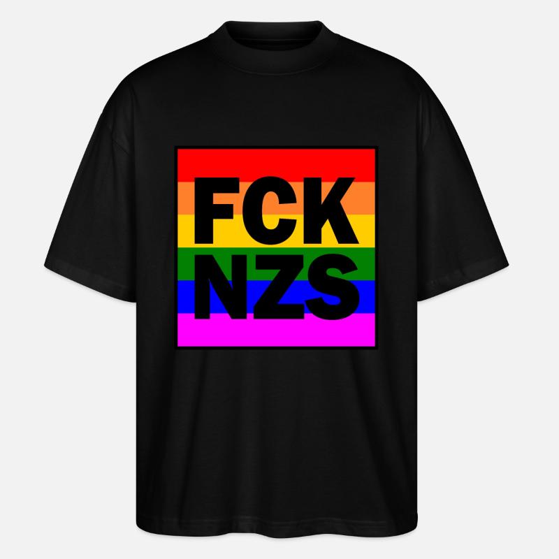 Fck nzs - Stanley/Stella Oversized Unisex Bio T-Shirt Blaster 2.0 - Schwarz