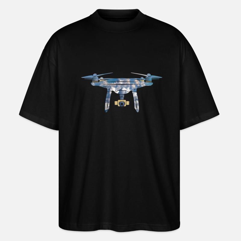 Drone Drohne - Stanley/Stella Oversized Unisex Bio T-Shirt Blaster 2.0 - Schwarz
