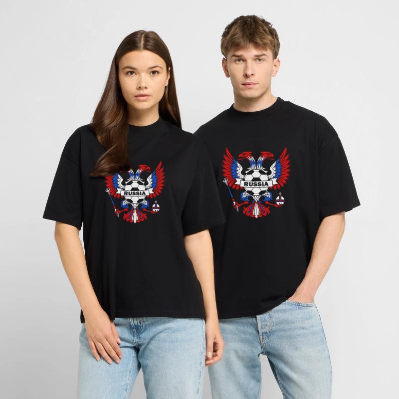 Drapeau de la Russie Moscou Poutine nation russe T-shirt bio Blaster 2.0 coupe oversize Stanley/Stella Unisexe