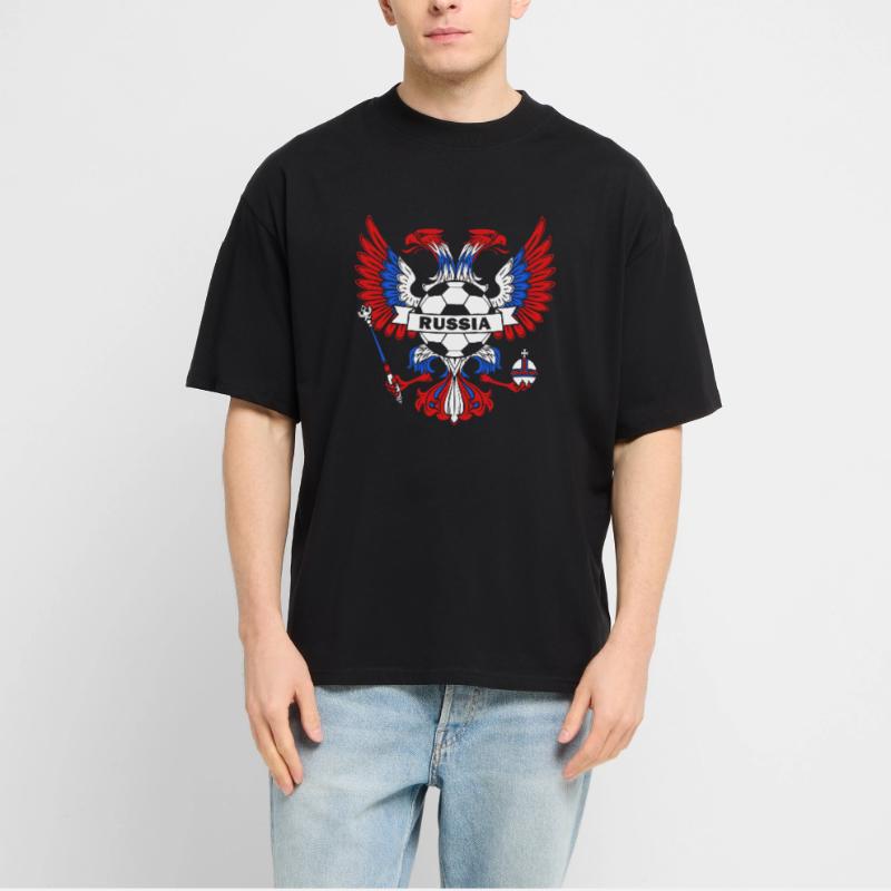 Drapeau de la Russie Moscou Poutine nation russe T-shirt bio Blaster 2.0 coupe oversize Stanley/Stella Unisexe