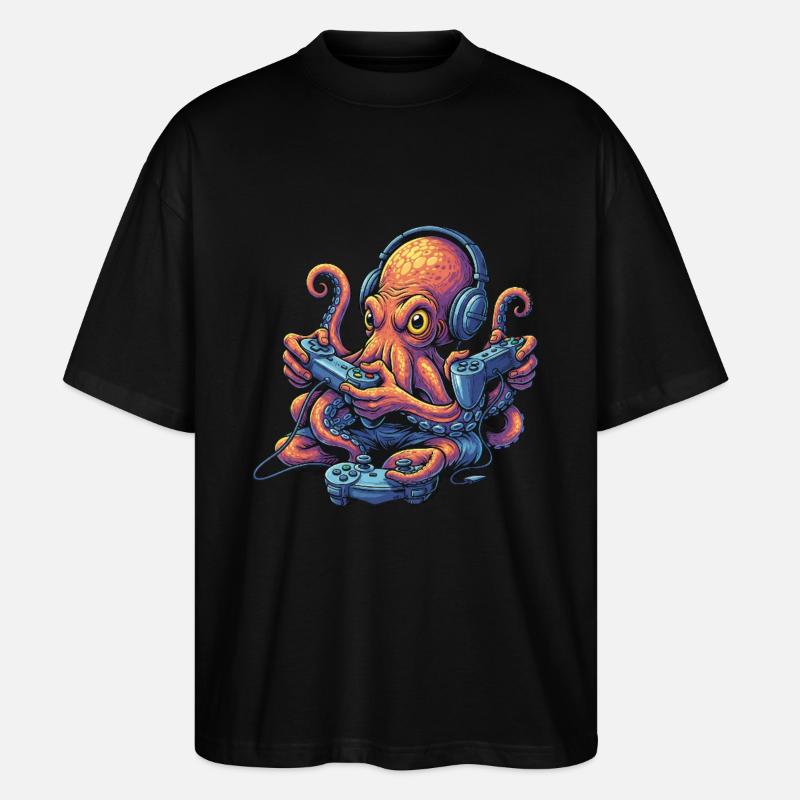 Gambling Octopus – My Gaming Octopus - T-shirt bio Blaster 2.0 coupe oversize Stanley/Stella Unisexe - noir