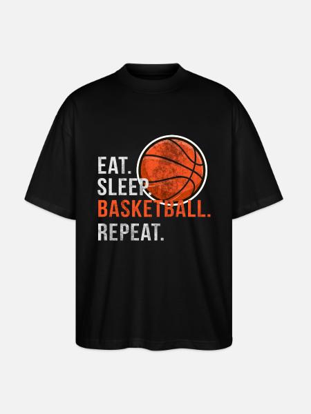 Eet Sleep Basketball Repeat - Scratch - Stanley/Stella Uniseks oversized bio T-shirt Blaster 2.0 - zwart
