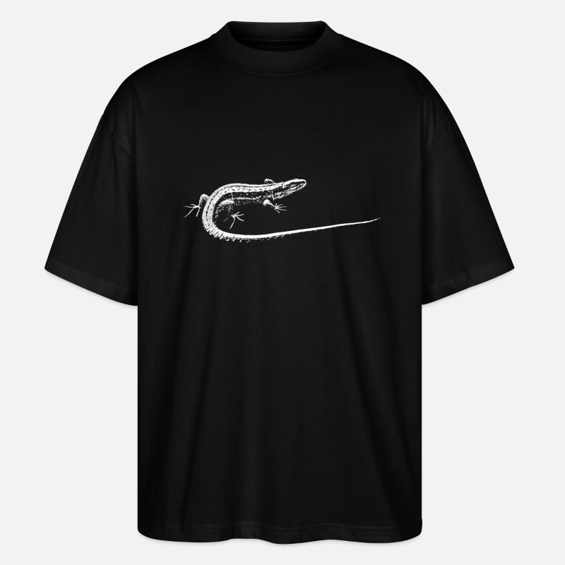 Eidechse / Lizard - Stanley/Stella Oversized Unisex Bio T-Shirt Blaster 2.0 - Schwarz