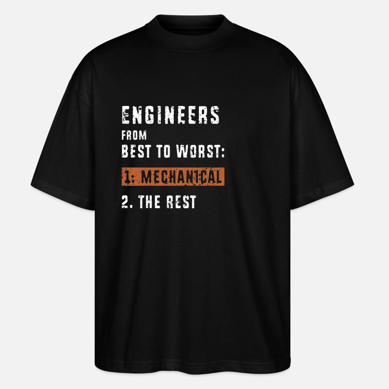 Mechanical Engineer - Stanley/Stella Oversized Unisex Organic T-shirt Blaster 2.0 - black