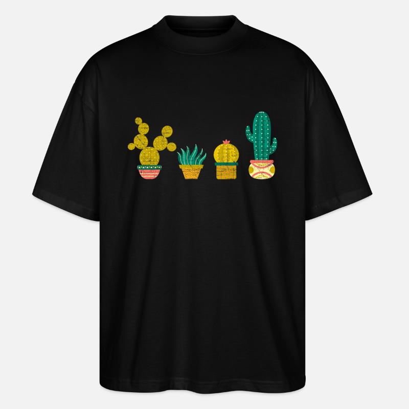 Cool Cactus Illustration Design - T-shirt bio Blaster 2.0 coupe oversize Stanley/Stella Unisexe - noir