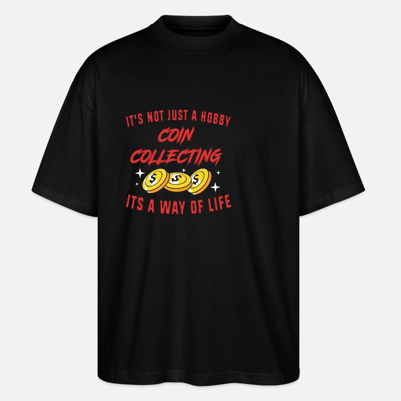 Collectionneur de pièces de monnaie - T-shirt bio Blaster 2.0 coupe oversize Stanley/Stella Unisexe - noir