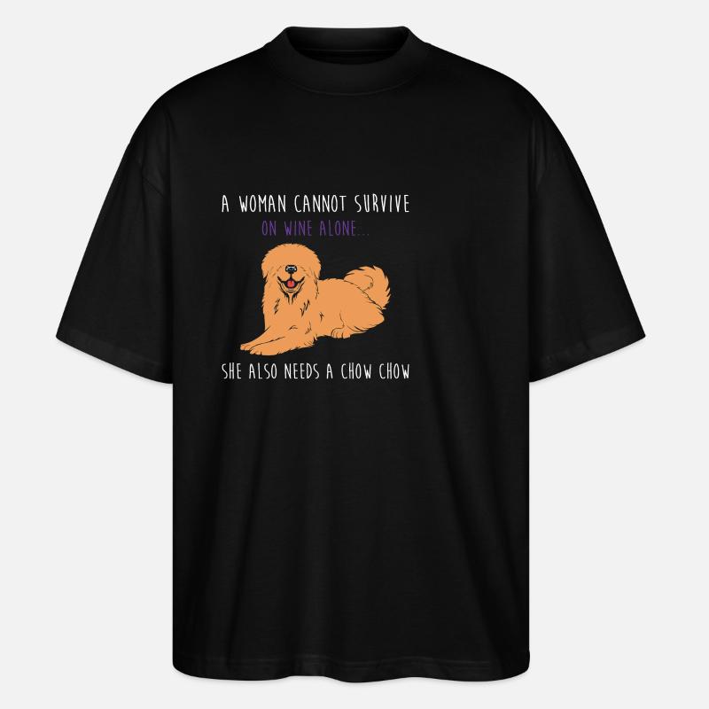 Chow Chow Chien - T-shirt bio Blaster 2.0 coupe oversize Stanley/Stella Unisexe - noir