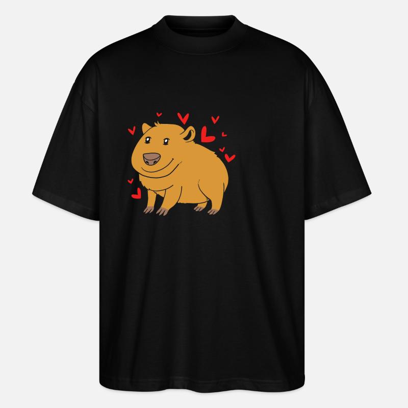 Capybara - T-shirt bio Blaster 2.0 coupe oversize Stanley/Stella Unisexe - noir