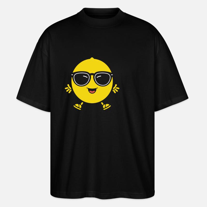 Zitrone - Stanley/Stella Oversized Unisex Bio T-Shirt Blaster 2.0 - Schwarz