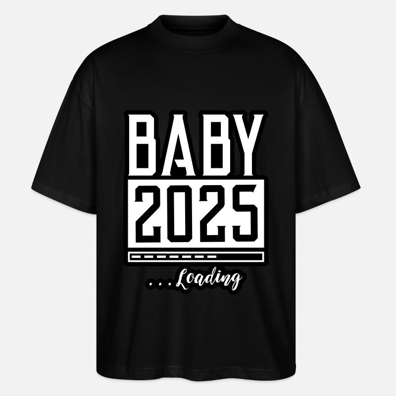 Bébé 2025 Chargement Babyshower - T-shirt bio Blaster 2.0 coupe oversize Stanley/Stella Unisexe - noir