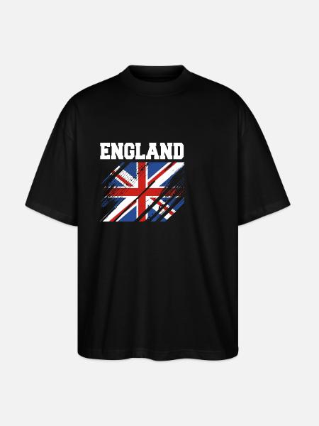 Angleterre Anglais - T-shirt bio Blaster 2.0 coupe oversize Stanley/Stella Unisexe - noir