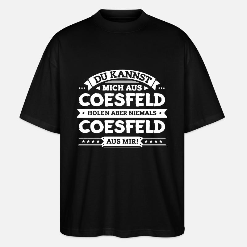 Mein Coesfeld - Stanley/Stella Oversized Unisex Bio T-Shirt Blaster 2.0 - Schwarz
