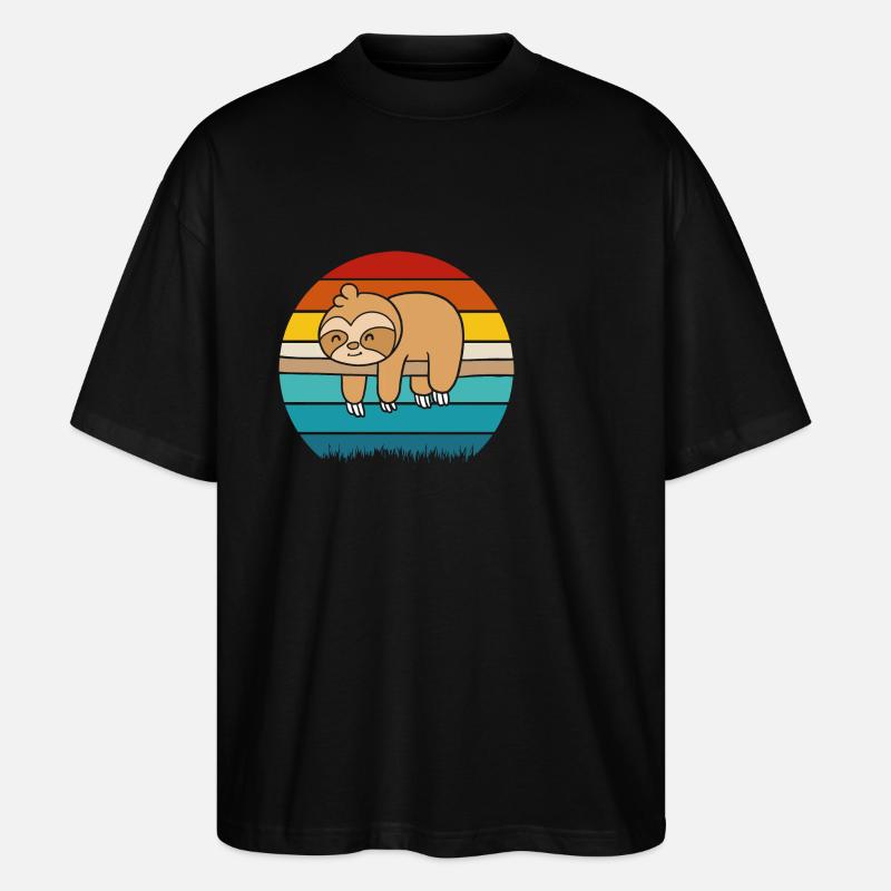 Faultier - Stanley/Stella Oversized Unisex Bio T-Shirt Blaster 2.0 - Schwarz