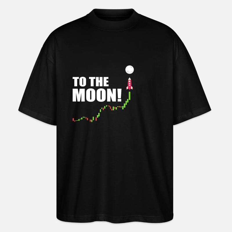 Bitcoin To The Moon - Stanley/Stella Oversized Unisex Bio T-Shirt Blaster 2.0 - Schwarz