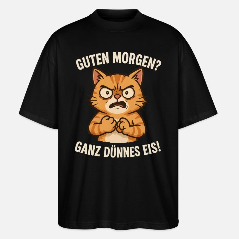 chat de glace très fin - T-shirt bio Blaster 2.0 coupe oversize Stanley/Stella Unisexe - noir
