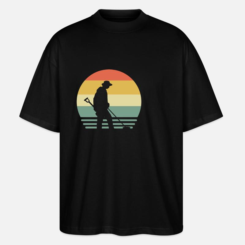 Metalldetektor - Stanley/Stella Oversized Unisex Bio T-Shirt Blaster 2.0 - Schwarz