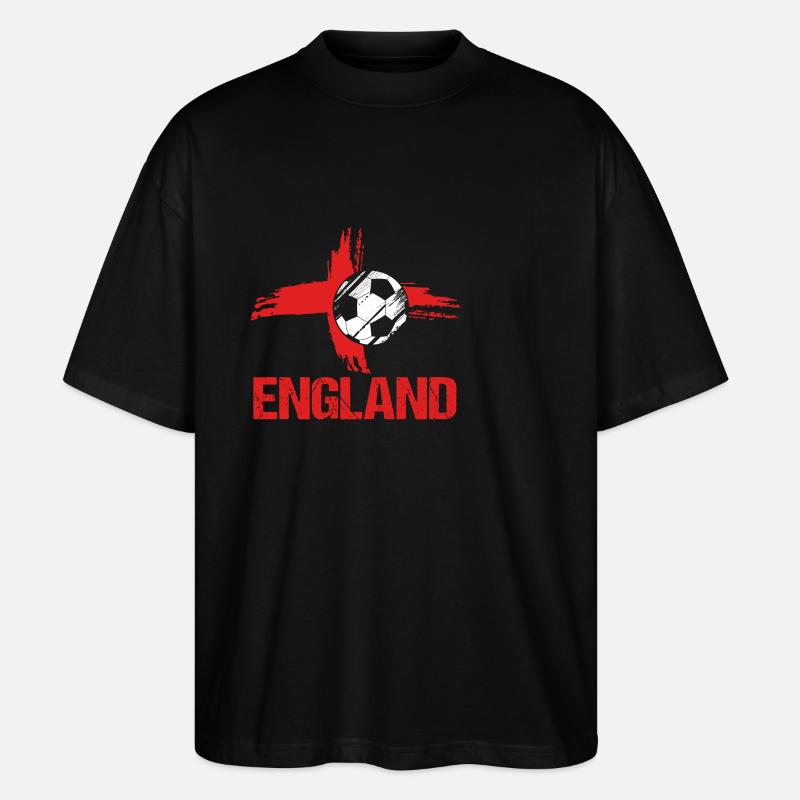 England Fußball - Stanley/Stella Oversized Unisex Bio T-Shirt Blaster 2.0 - Schwarz