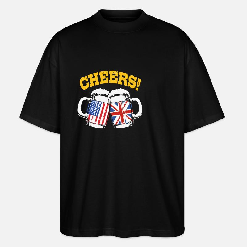 Angleterre - T-shirt bio Blaster 2.0 coupe oversize Stanley/Stella Unisexe - noir