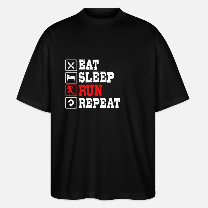 Trailrunning - Stanley/Stella Oversized Unisex Bio T-Shirt Blaster 2.0 - Schwarz