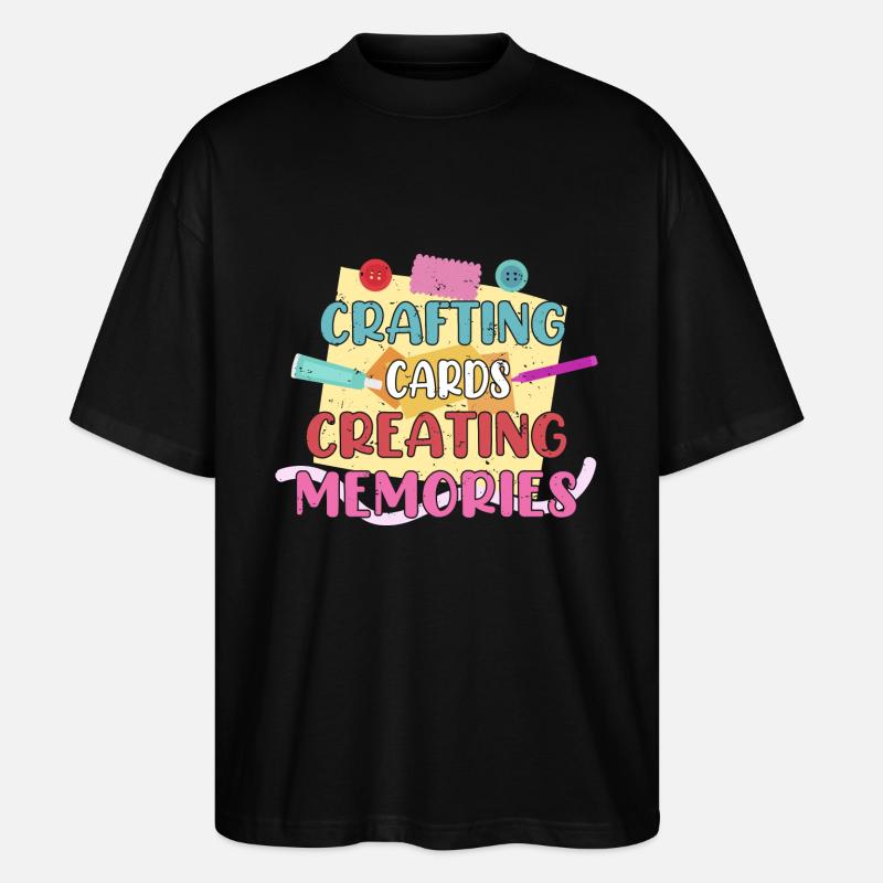 Karten Basteln Künstler Geschenk-Idee - Stanley/Stella Oversized Unisex Bio T-Shirt Blaster 2.0 - Schwarz