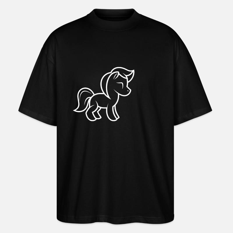 Pony - Stanley/Stella Oversized Unisex Bio T-Shirt Blaster 2.0 - Schwarz