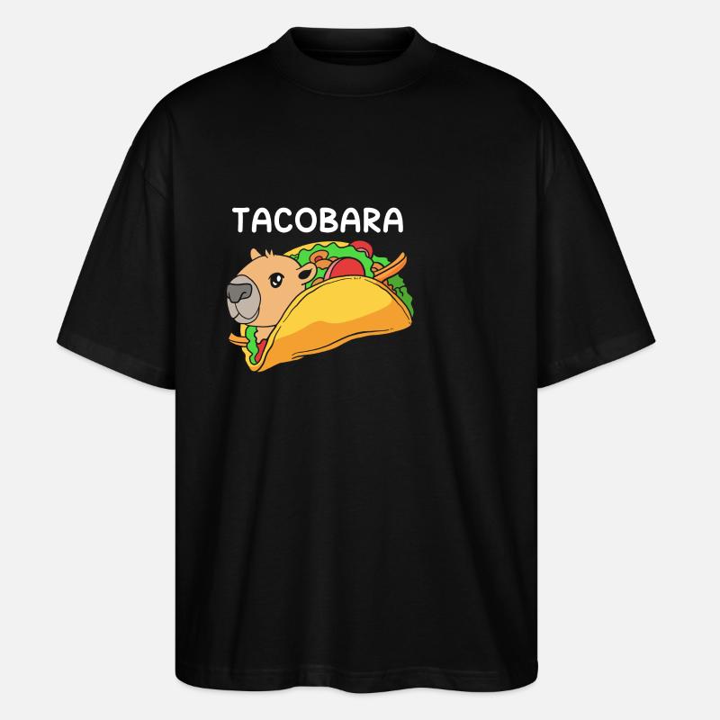 Capybara Taco - T-shirt bio Blaster 2.0 coupe oversize Stanley/Stella Unisexe - noir