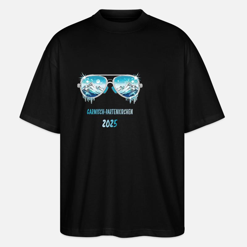GARMISCH PARTENKIRCHEN 2025 - Stanley/Stella Oversized Unisex Bio T-Shirt Blaster 2.0 - Schwarz
