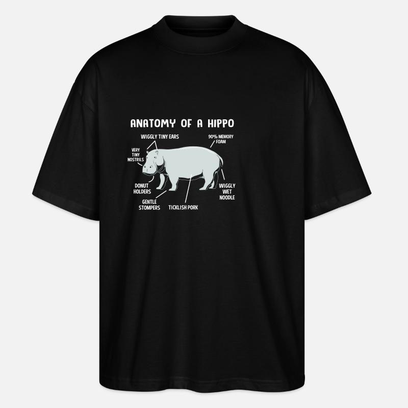 Hippopotame - T-shirt bio Blaster 2.0 coupe oversize Stanley/Stella Unisexe - noir