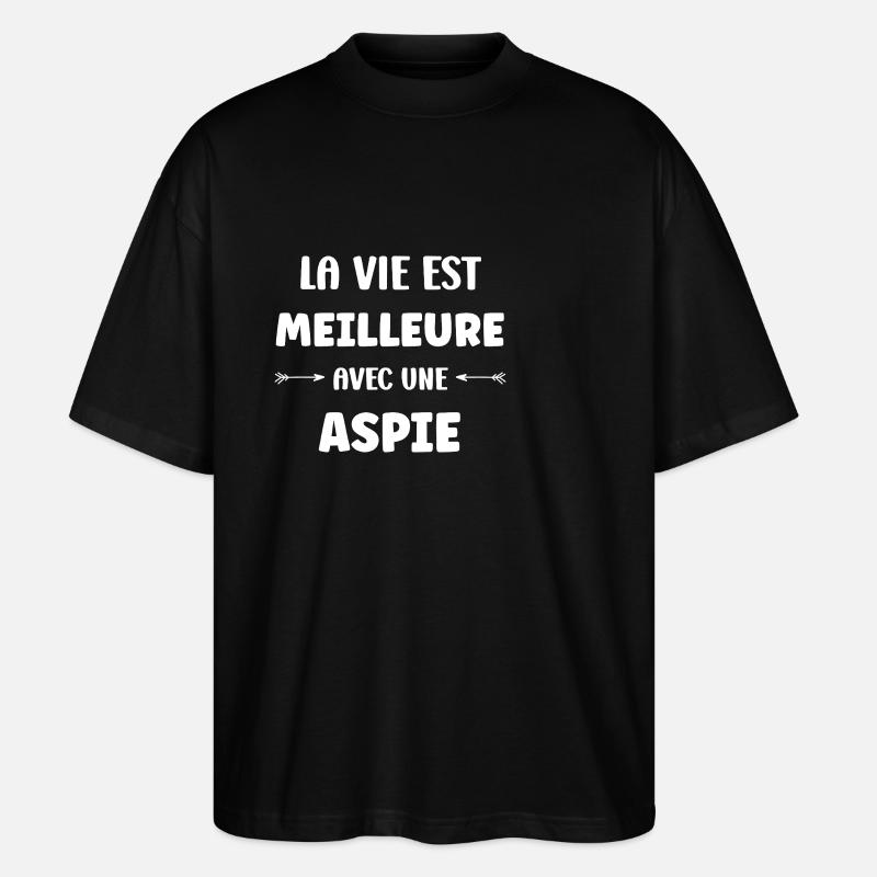 Aspie - T-shirt bio Blaster 2.0 coupe oversize Stanley/Stella Unisexe - noir