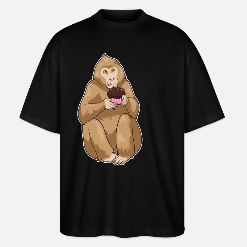 Monkey Muffin - Stanley/Stella Oversized Unisex Organic T-shirt Blaster 2.0 - black