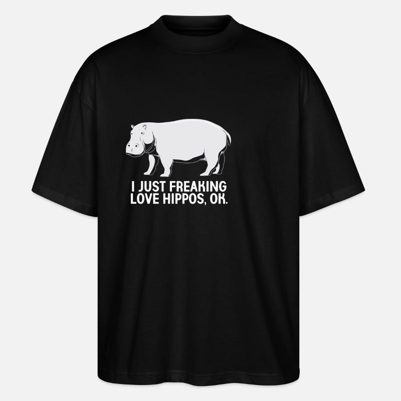 Nilpferd - Stanley/Stella Oversized Unisex Bio T-Shirt Blaster 2.0 - Schwarz