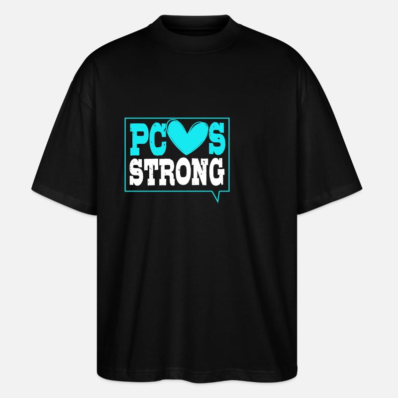 Pcos-Bewusstsein - Stanley/Stella Oversized Unisex Bio T-Shirt Blaster 2.0 - Schwarz