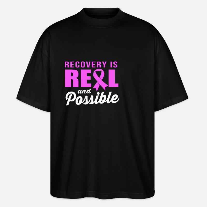 Drogenfrei Sucht Süchtig - Stanley/Stella Oversized Unisex Bio T-Shirt Blaster 2.0 - Schwarz