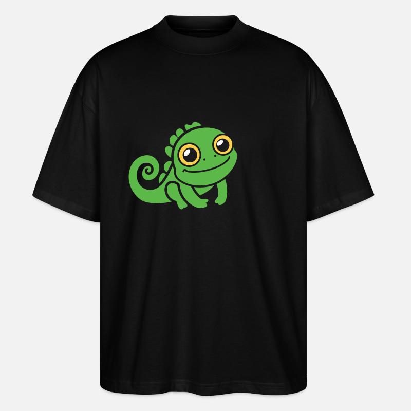 caméléon - T-shirt bio Blaster 2.0 coupe oversize Stanley/Stella Unisexe - noir