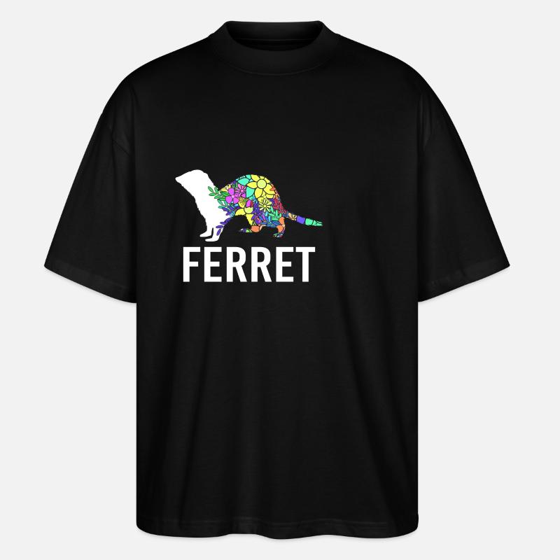 Frettchen - Stanley/Stella Oversized Unisex Bio T-Shirt Blaster 2.0 - Schwarz