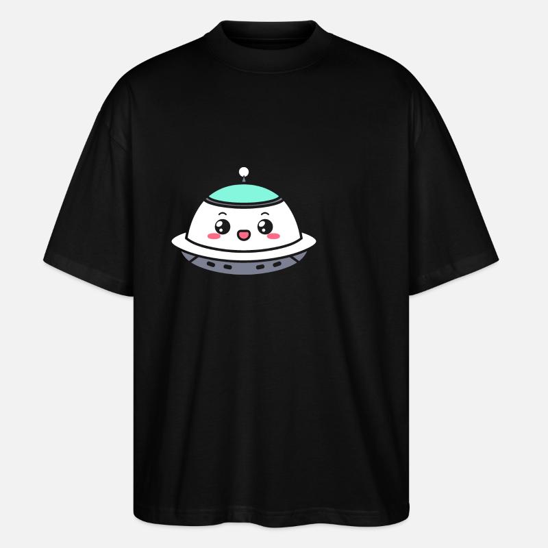 fliegende Untertasse - Stanley/Stella Oversized Unisex Bio T-Shirt Blaster 2.0 - Schwarz