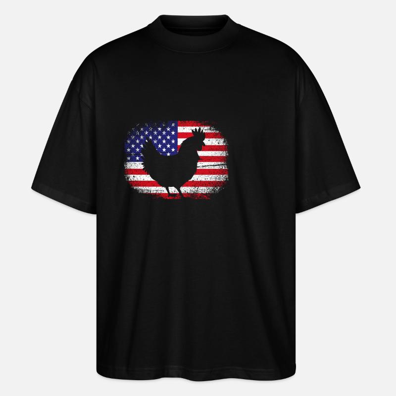 Poulet Volaille - T-shirt bio Blaster 2.0 coupe oversize Stanley/Stella Unisexe - noir