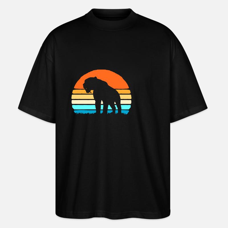 Säbelzahntiger - Stanley/Stella Oversized Unisex Bio T-Shirt Blaster 2.0 - Schwarz