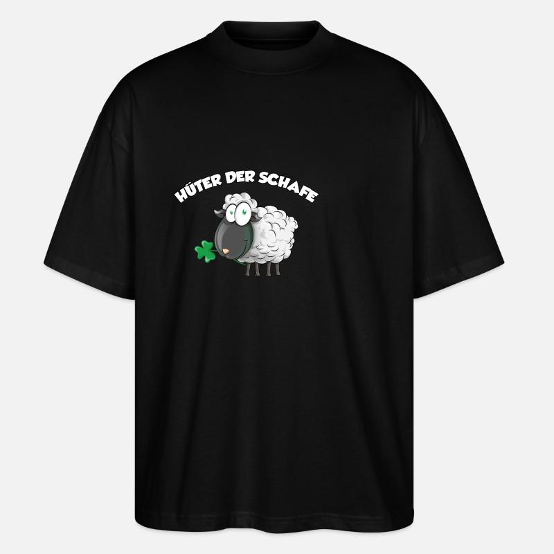 Hüter der Schafe - Stanley/Stella Oversized Unisex Bio T-Shirt Blaster 2.0 - Schwarz