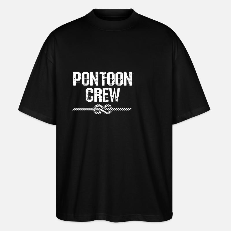 Pontonboot Boot Boote - Stanley/Stella Oversized Unisex Bio T-Shirt Blaster 2.0 - Schwarz