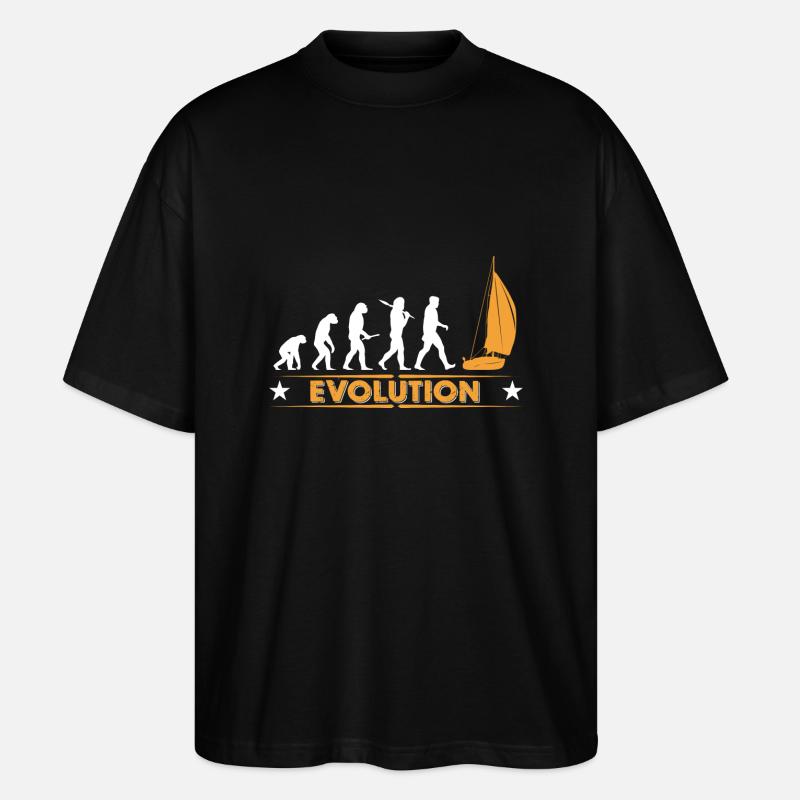 Sail evolution - orange/white - Stanley/Stella Oversized Unisex Organic T-shirt Blaster 2.0 - black