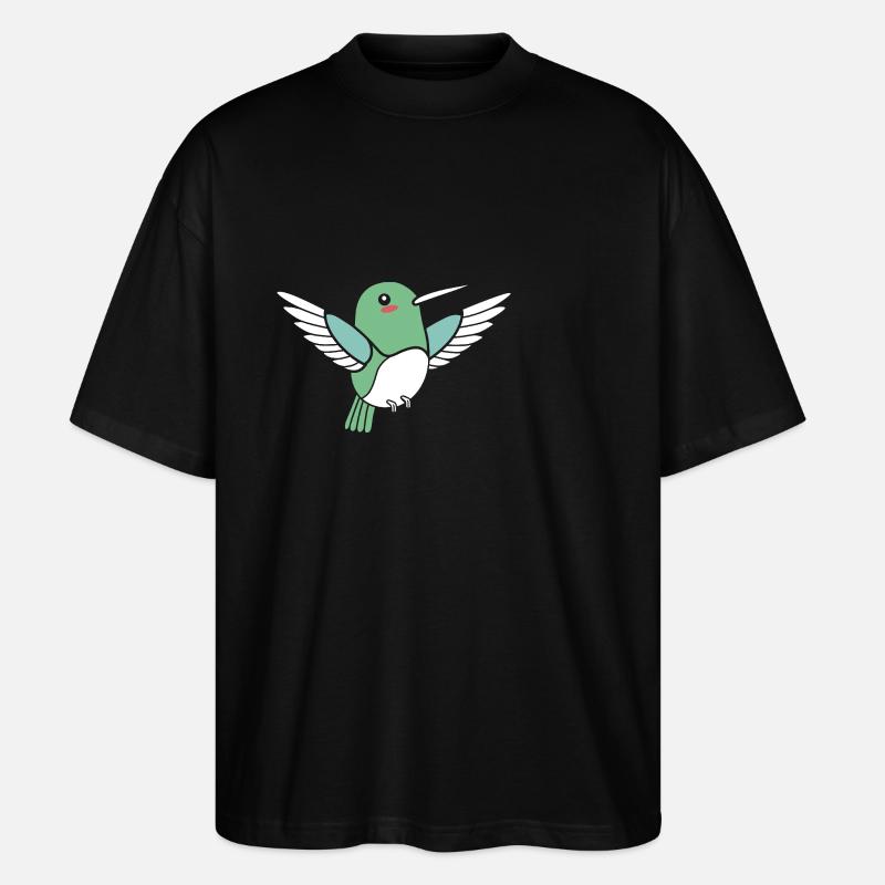 Kolibri - Stanley/Stella Oversized Unisex Bio T-Shirt Blaster 2.0 - Schwarz