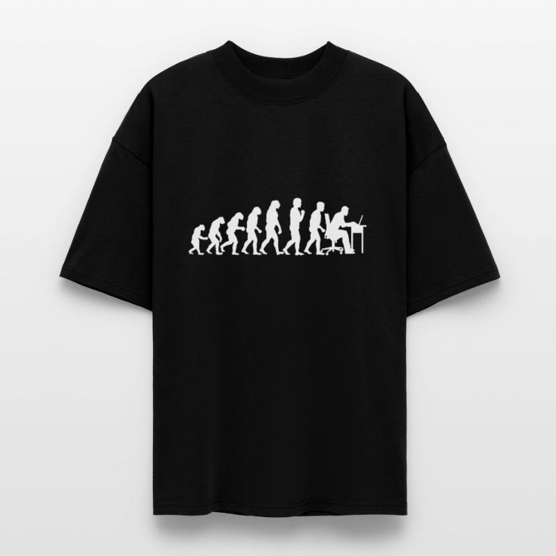Evolution Technicien Informatique Programmation Nerd T-shirt bio Blaster 2.0 coupe oversize Stanley/Stella Unisexe